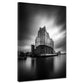 Konzerthaus Hafen Hamburg schwarz weiß Langzeitbelichtung Wandbild