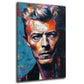 Künstlerisches Bowie Gesicht farbenfroh Pop Art Wandbild