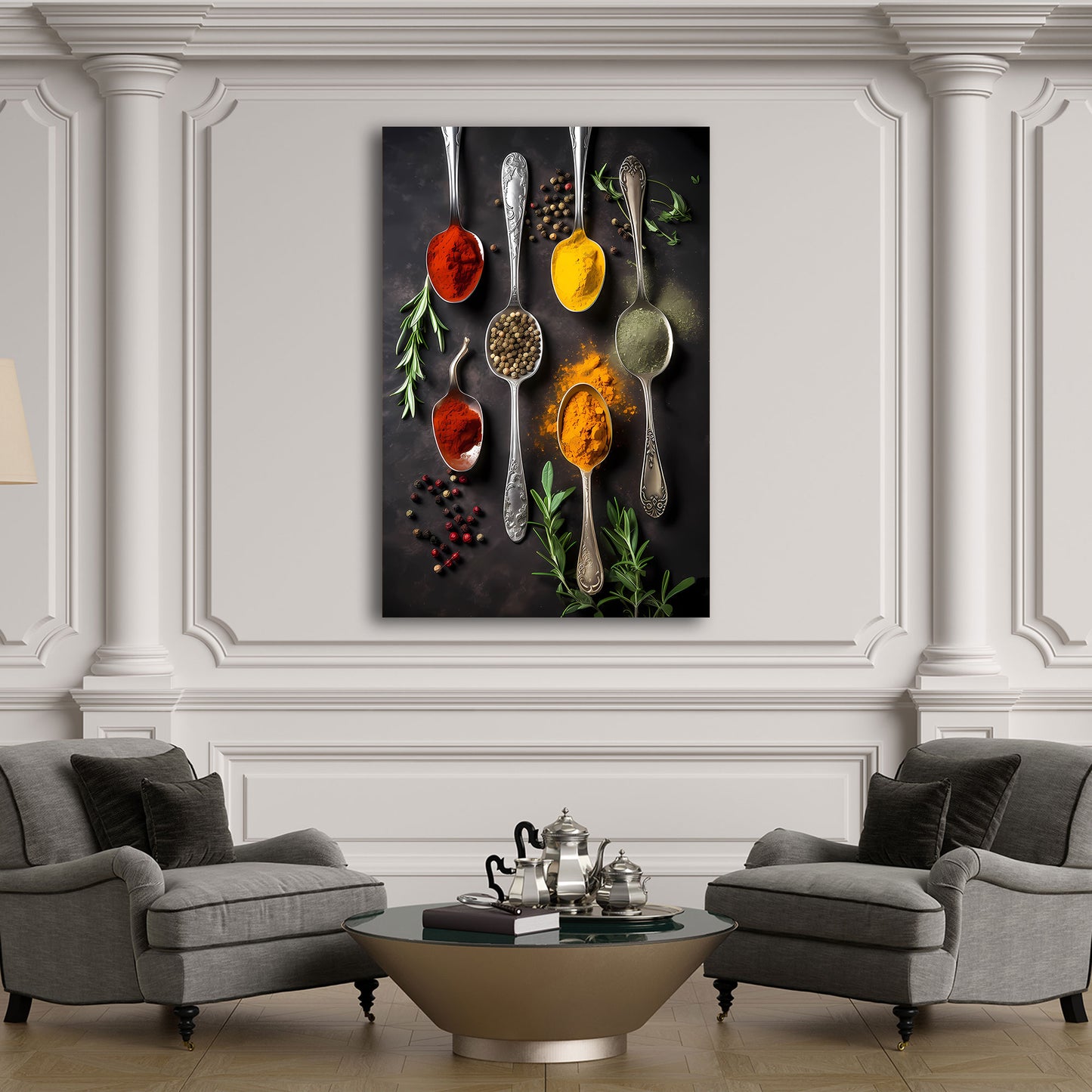 Kulinarische Vielfalt Kochkunst Food Art Wandbild