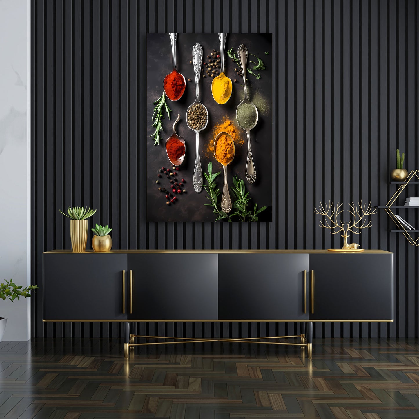 Kulinarische Vielfalt Kochkunst Food Art Wandbild