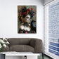 La Catrina Porträt mit Rabe Blumenkranz elegantes Wandbild