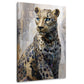 Leopard funkelnde Kristalloptik mit blauen Augen Wandbild