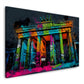 Leuchtendes Brandenburger Tor Farbexplosion Graffiti Wandbild