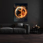 Yin Yang Wandbild im Hochformat im modernen Wohnraum