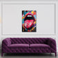 Lippen mit herausgestreckter Zunge in Pop Art Wandbild