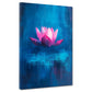 Lotusblume abstrakt Pink Blau Harmonie Wandbild