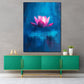 Lotusblume abstrakt Pink Blau Harmonie Wandbild