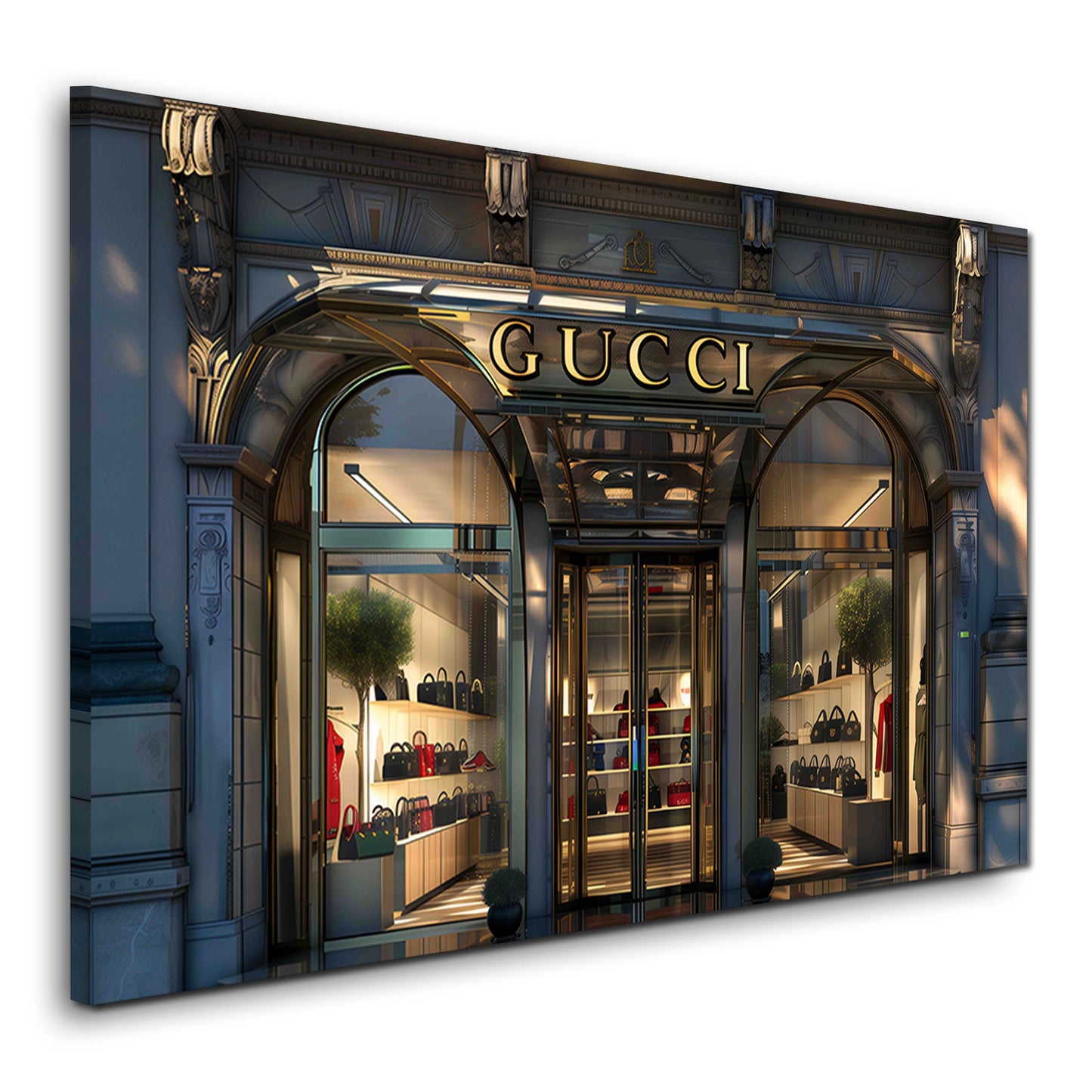 Luxus Laden Vitrine für elegante Handtaschen Mode Wandbild