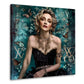 Madonna Fashion Porträt elegant mit Schmetterlingen Wandbild