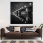 Mainz Theodor-Heuss-Brücke schwarz weiß Rheinbrücke Wandbild