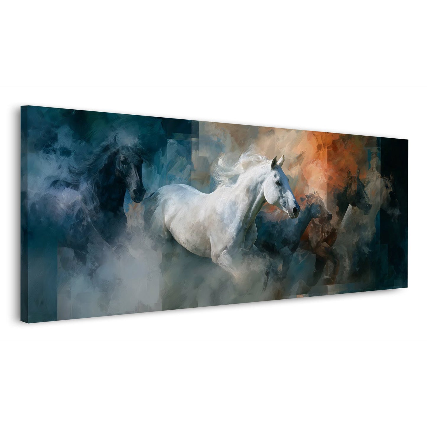 Majestätische Pferde in ausdrucksstarker Malerei Wandbild