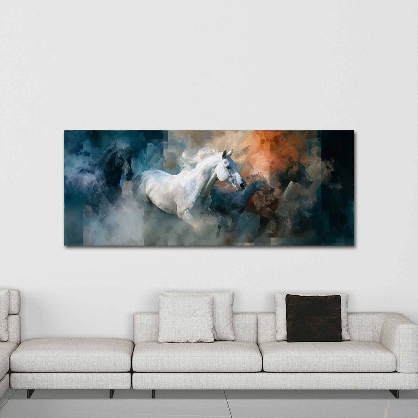 Majestätische Pferde in ausdrucksstarker Malerei Wandbild