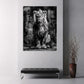 Majestätischer Löwe Monochrom Tiermotiv Wandbild