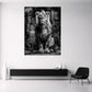 Majestätischer Löwe Monochrom Tiermotiv Wandbild