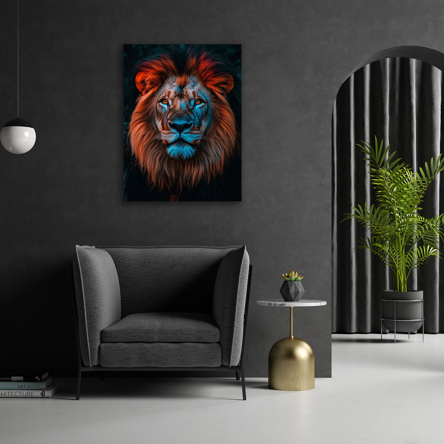 Majestätischer Löwe Wildtier Nahaufnahme Wandbild