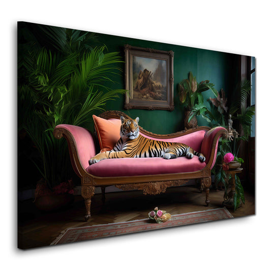 Majestätischer Tiger im Luxus Stilvolle Wohnkunst Wandbild