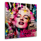 Wandbild Marilyn in Pink als Magazin Cover im Pop Art Stil