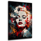 Marilyn modernes Gesicht in expressiver Kunst Wandbild