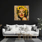 Marilyn Pop Art Porträt mit gelben Haaren Wandbild