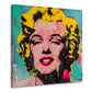Marilyn Pop Art Porträt mit pinken Farben Wandbild