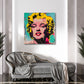 Marilyn Pop Art Porträt mit pinken Farben Wandbild