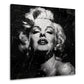 Marilyn Porträt in Schwarz-Weiß kontrastreiches Wandbild