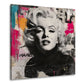 Marilyn stilvolle Pop Art Ikone schwarz weiß Wandbild