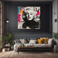 Marilyn stilvolle Pop Art Ikone schwarz weiß Wandbild