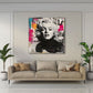 Marilyn stilvolle Pop Art Ikone schwarz weiß Wandbild
