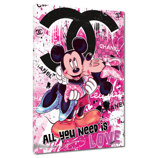 Maus Paar Umarmung Luxusmarken Statement Wandbild