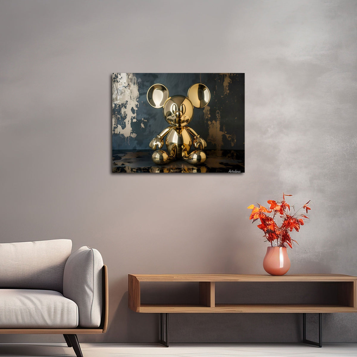 Modernes Pop Art Wandbild als Blickfang im Wohnraum