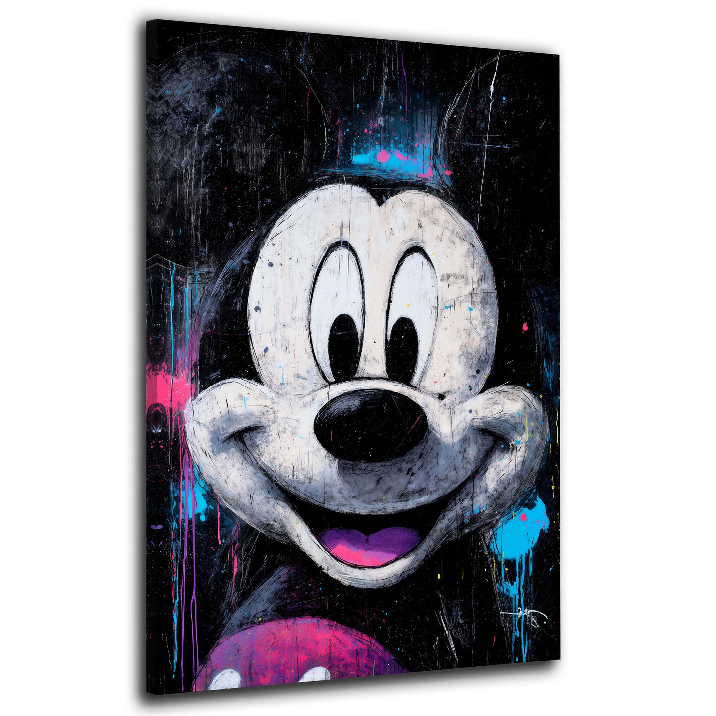 Mickey Graffiti Portrait Wandbild