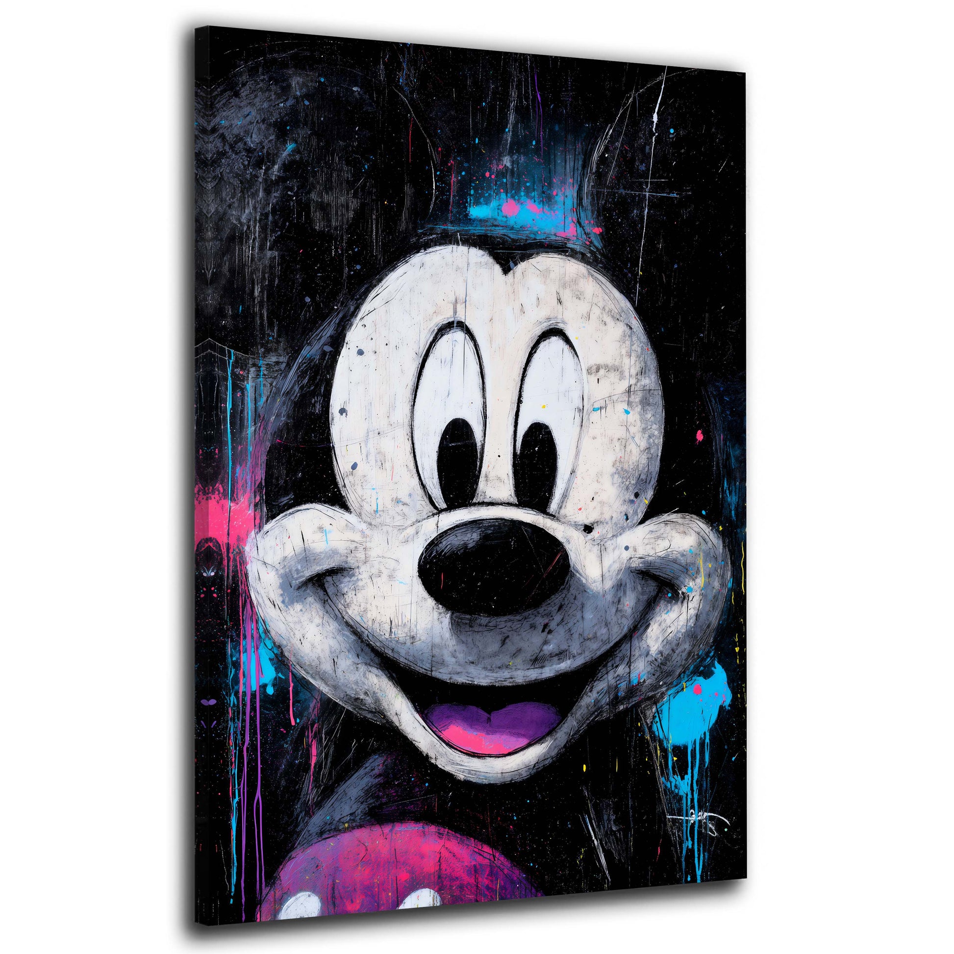 Mickey Graffiti Portrait Wandbild