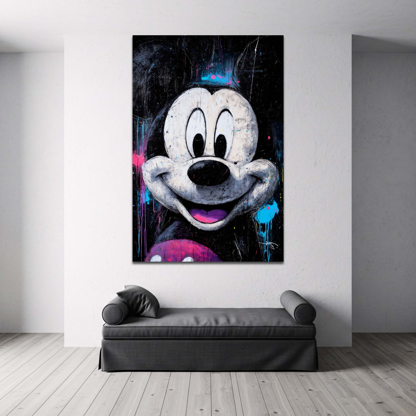 Mickey Graffiti Portrait Wandbild
