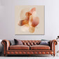 Minimalistische Kunst Beige Orange Transparentlook Wandbild