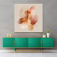 Minimalistische Kunst Beige Orange Transparentlook Wandbild