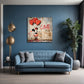 Street Art Wandbild mit Herzballons im Kinderzimmer