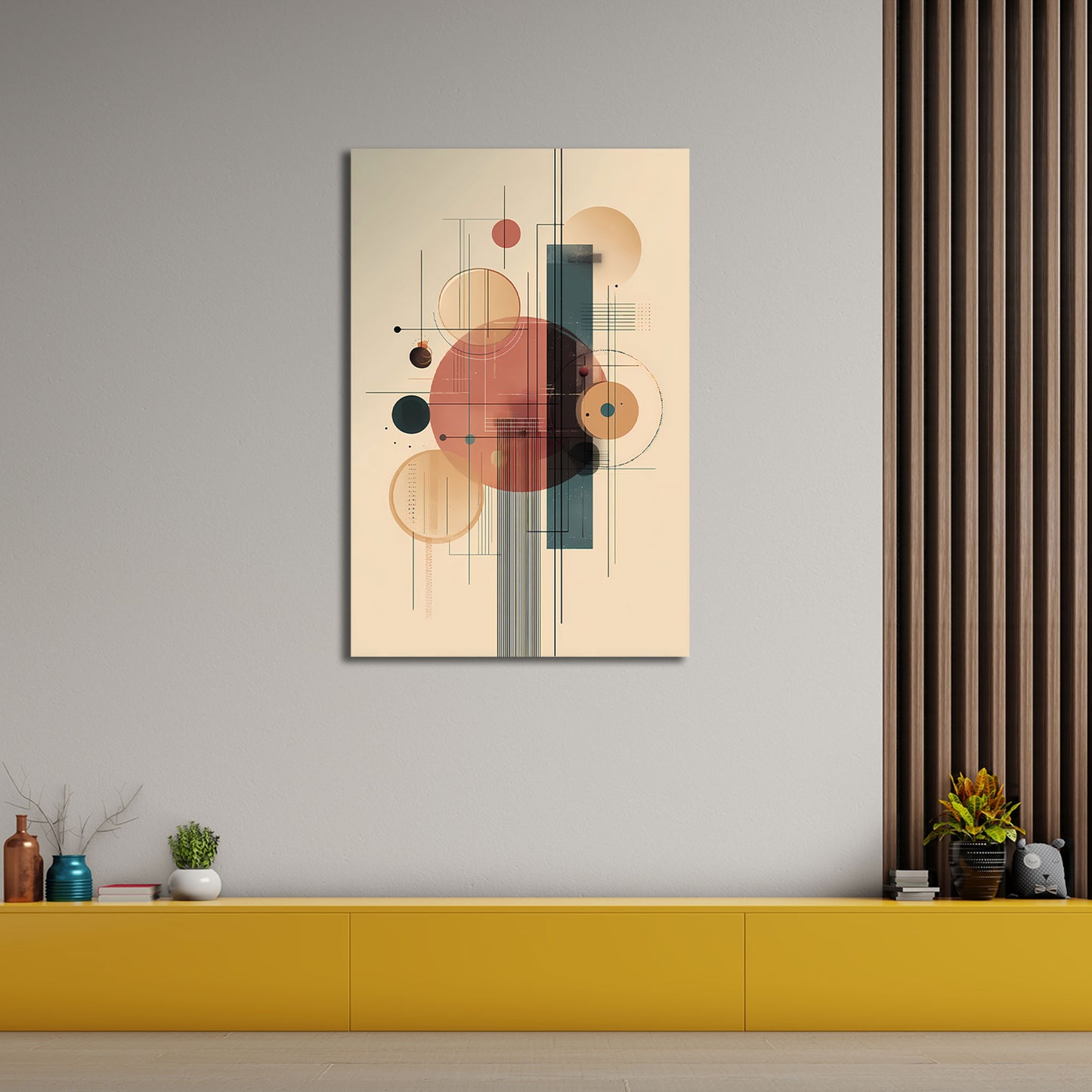 Moderne Formen Strukturierte Komposition Wandbild