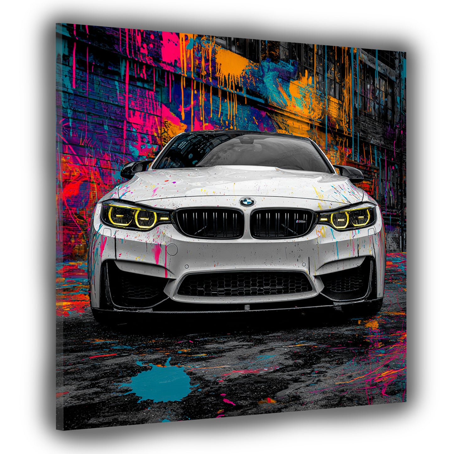 BMW Pop Art Auto Sportwagen Wandbild