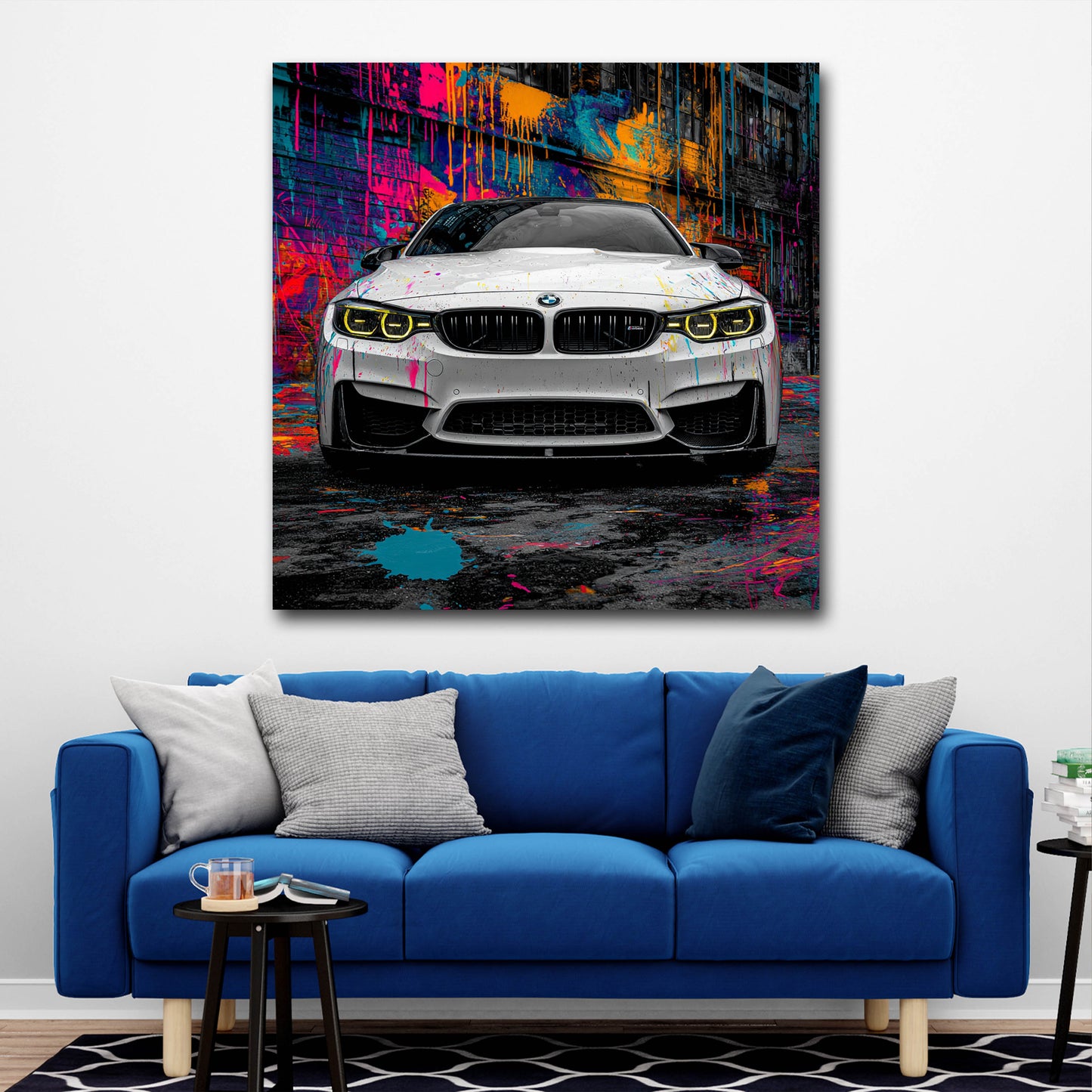 BMW Pop Art Auto Sportwagen Wandbild