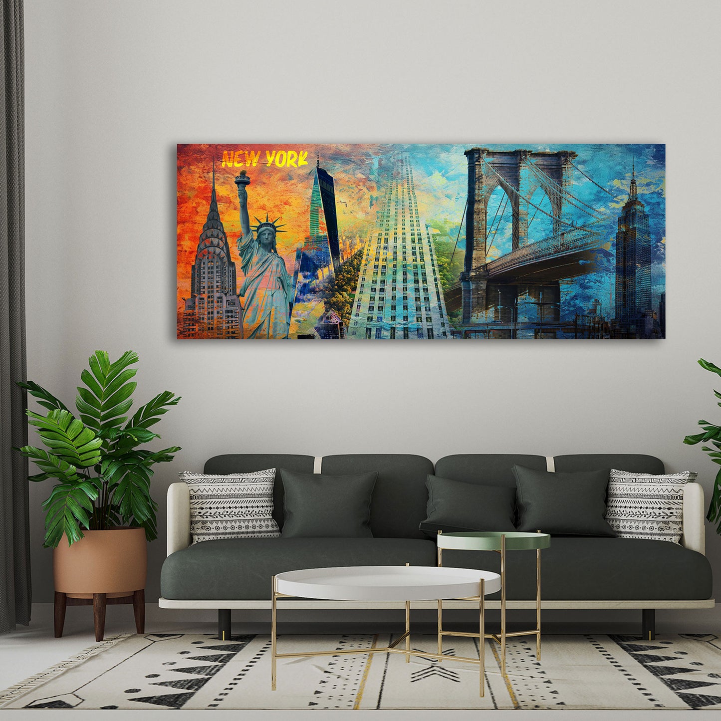 New York USA Pop Art Freiheitsstatue Skyline Wandbild