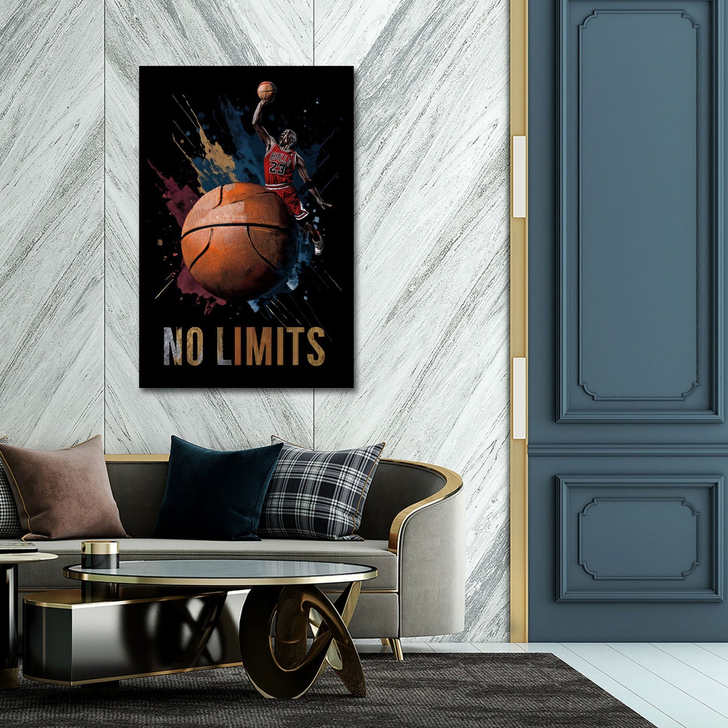 No Limits Basketballlegende Motivation Wandbild
