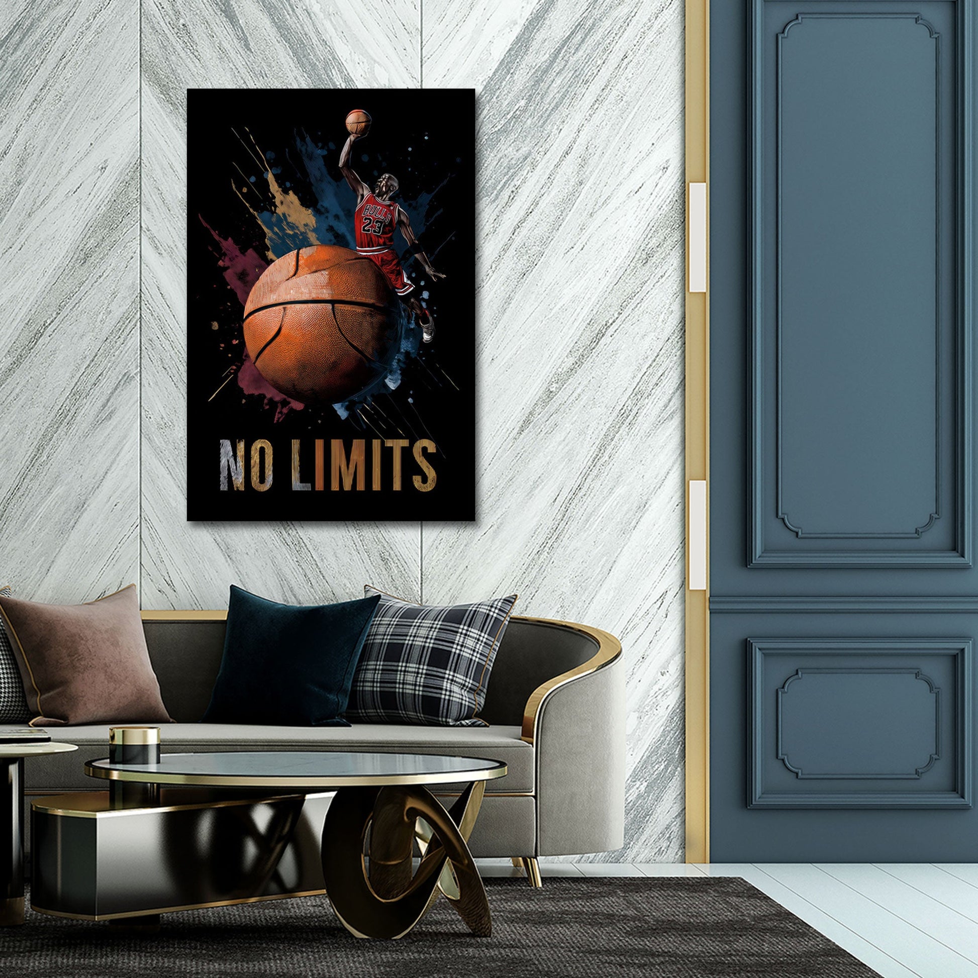 No Limits Basketballlegende Motivation Wandbild