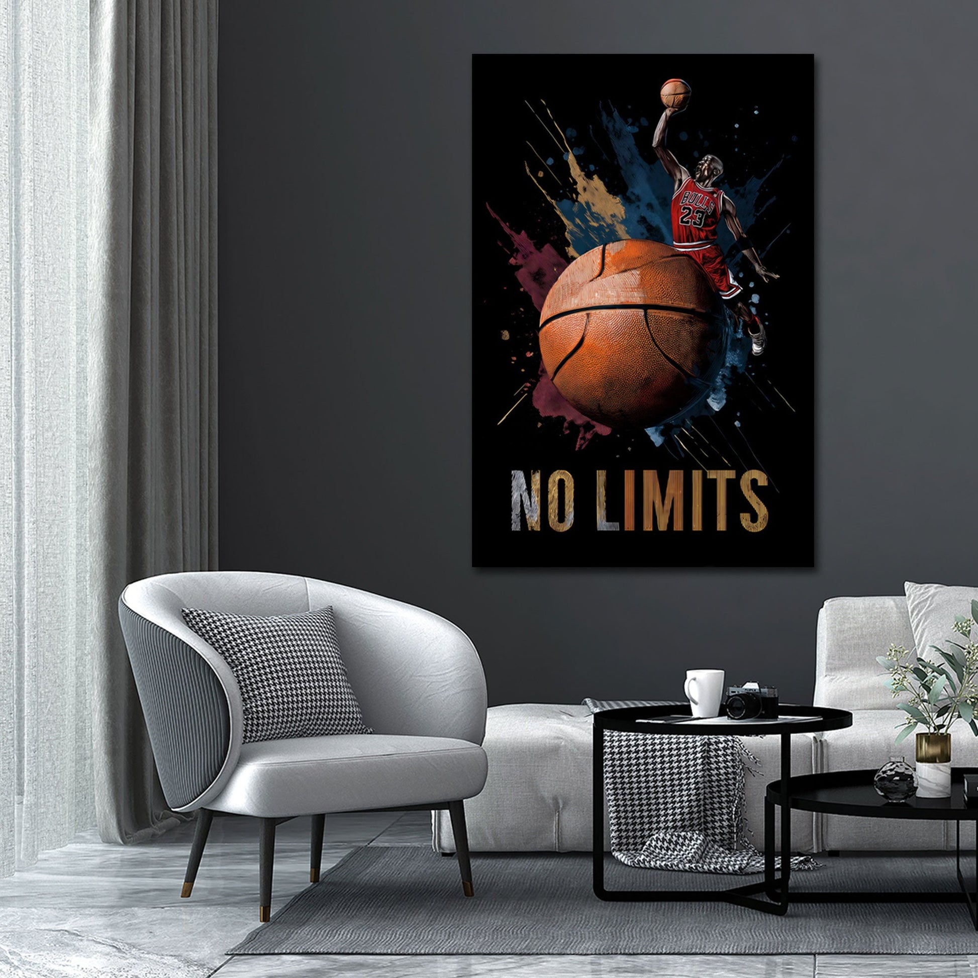No Limits Basketballlegende Motivation Wandbild