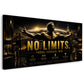 No Limits Motivationsbild mit Bodybuilder vor New Yorker Skyline als Wandbild