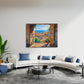 Wandbild mit Meerblick als Blickfang im hellen Wohnraum