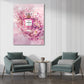Parfumflasche Pink Eleganz Blüten Design Illustration Wandbild