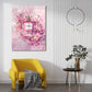 Parfumflasche Pink Eleganz Blüten Design Illustration Wandbild