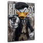 Peaky Blinders Ente mit Revolver Street-Art Wandbild