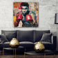 Pop Art Ali Boxer Ikone kraftvoll und modern Wandbild